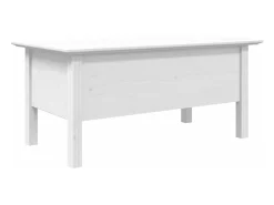 Mesa de centro BODO madera maciza de pino blanco 100x55x45 cm