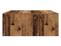 Mesa de centro con cajones madera vieja 100x100x40 cm