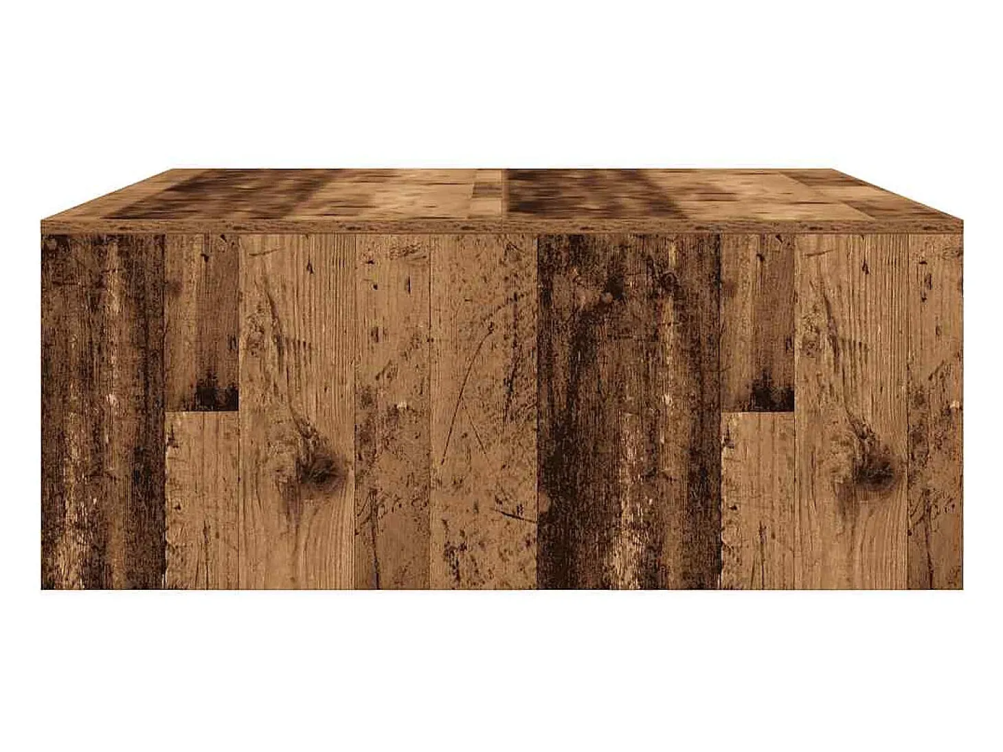 Mesa de centro con cajones madera vieja 100x100x40 cm