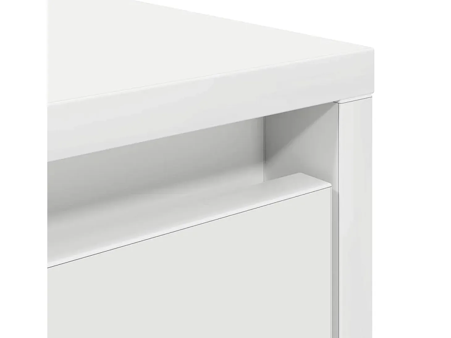 Mesa de centro con cajones blanca 70,5x70x40 cm