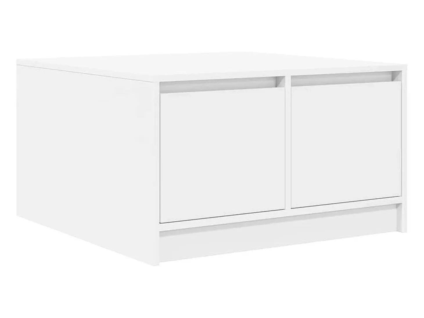 Mesa de centro con cajones blanca 70,5x70x40 cm