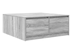Mesa de centro con cajones Sonoma gris 100x100x40 cm