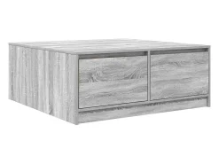 Mesa de centro con cajones Sonoma gris 100x100x40 cm
