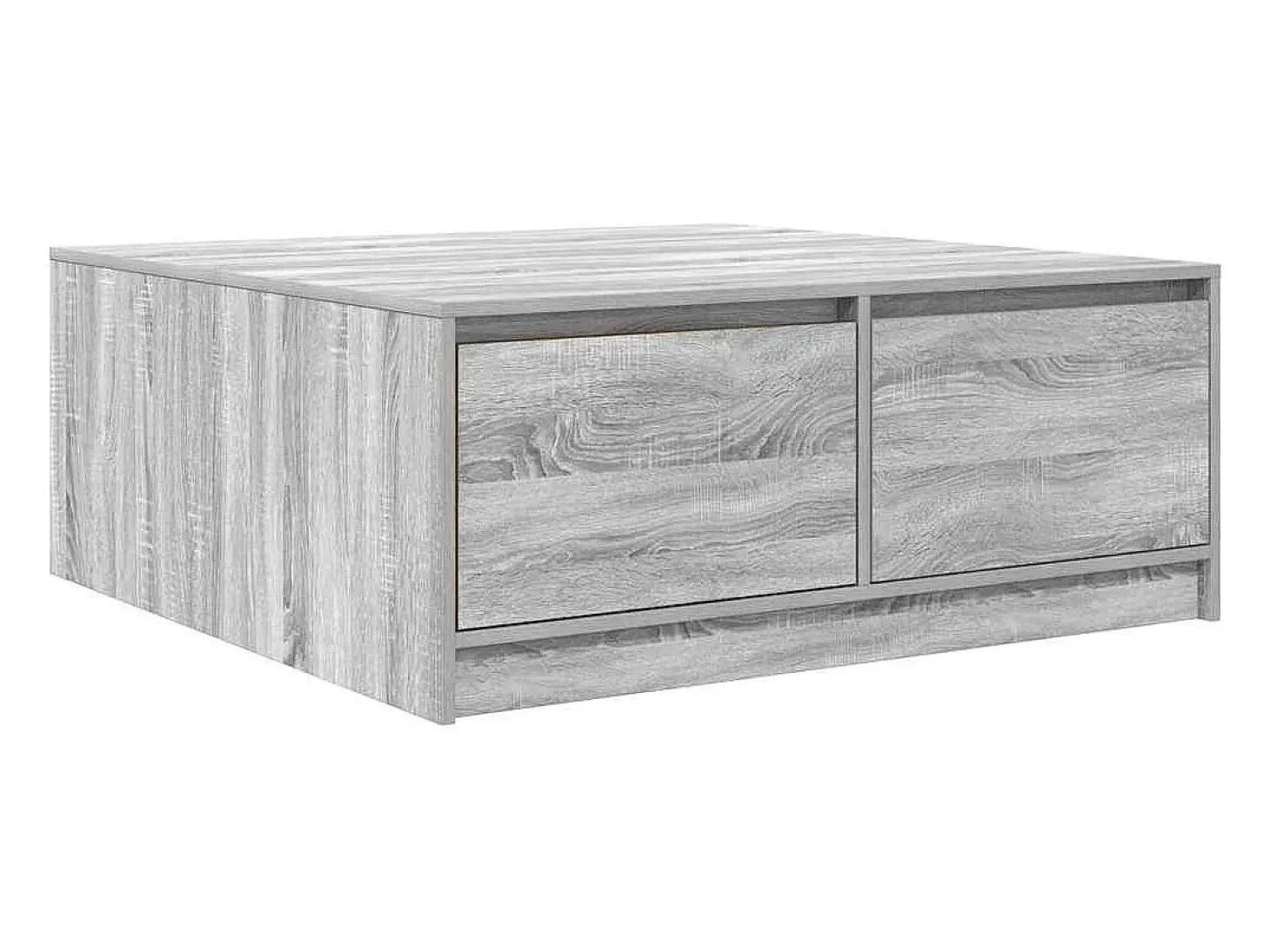 Mesa de centro con cajones Sonoma gris 100x100x40 cm