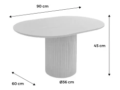 Mesa de centro con efecto de madera nogal