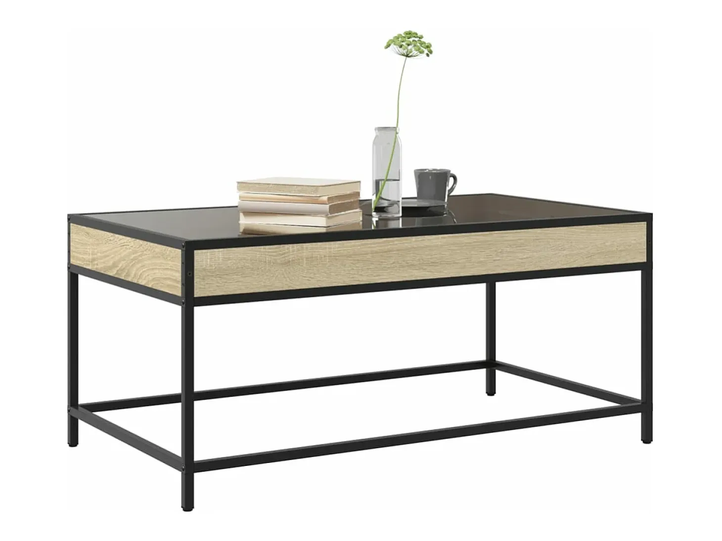 Mesa de centro con Infinity LED roble Sonoma 90x50x41 cm