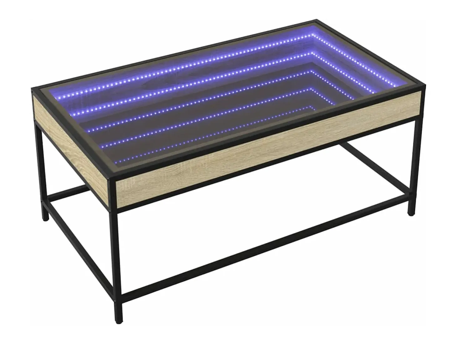 Mesa de centro con Infinity LED roble Sonoma 90x50x41 cm