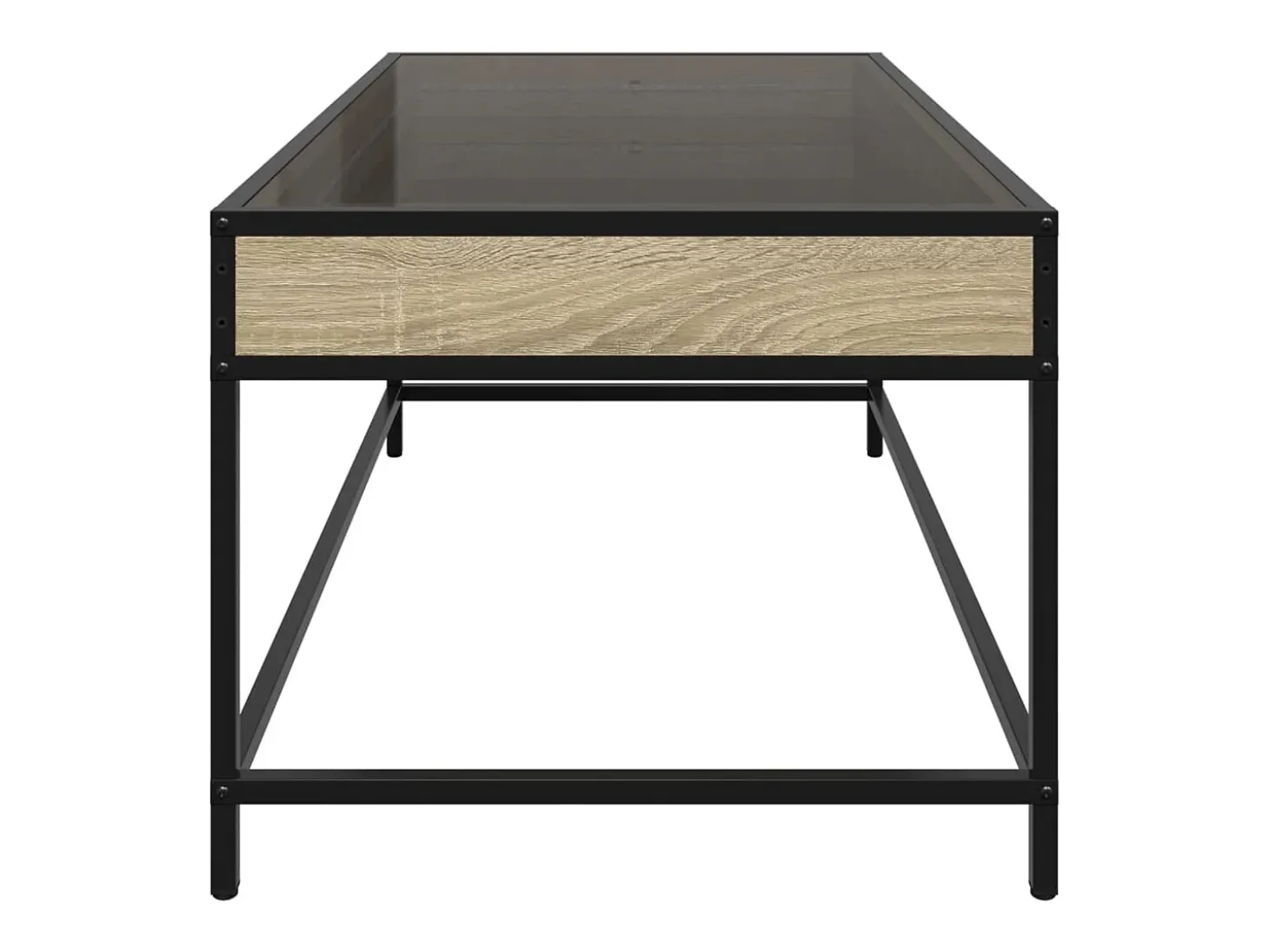 Mesa de centro con Infinity LED roble Sonoma 90x50x41 cm