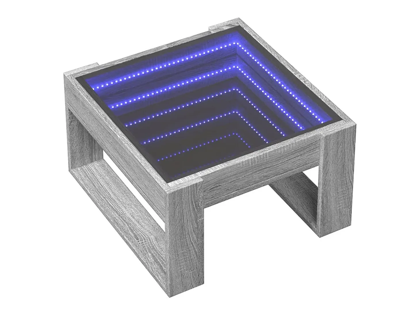 Mesa de centro con Infinity LED gris Sonoma 50x53x30 cm