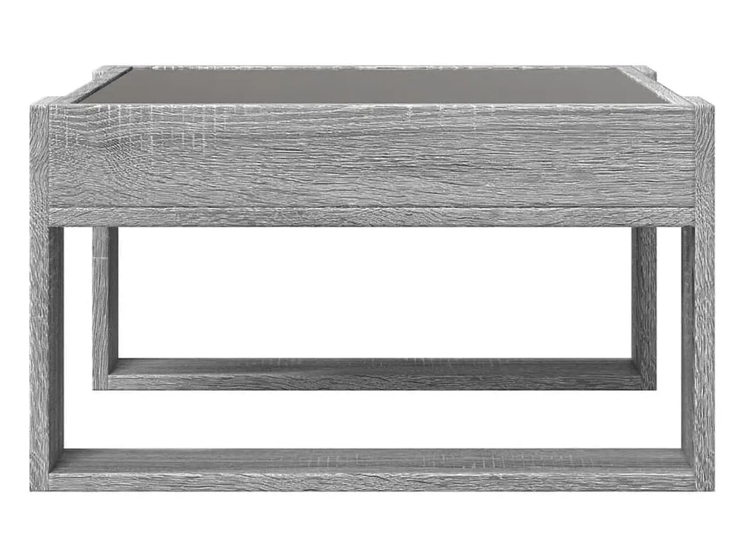 Mesa de centro con Infinity LED gris Sonoma 50x53x30 cm