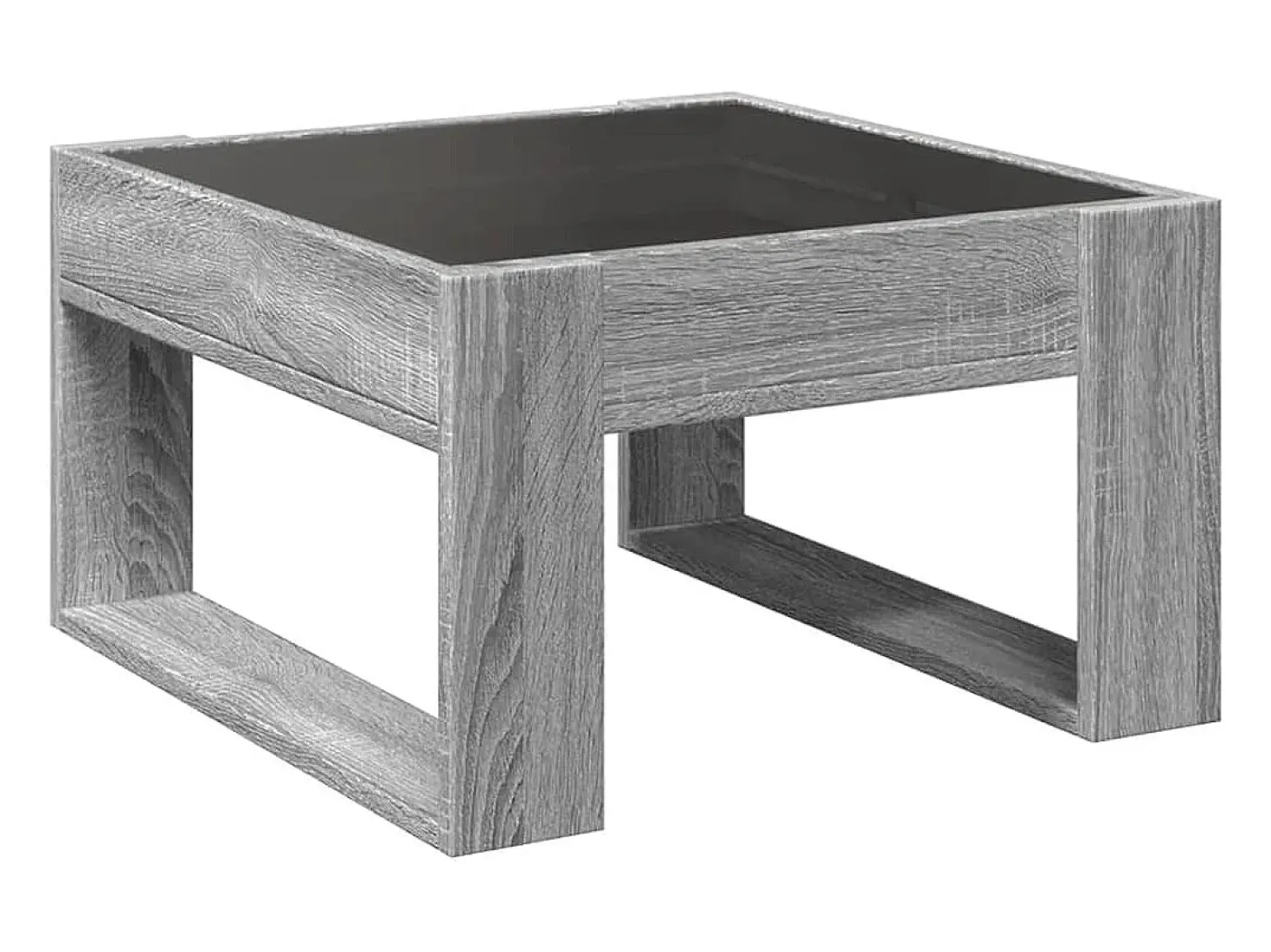 Mesa de centro con Infinity LED gris Sonoma 50x53x30 cm