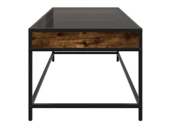 Mesa de centro con Infinity LED roble ahumado 90x50x41 cm