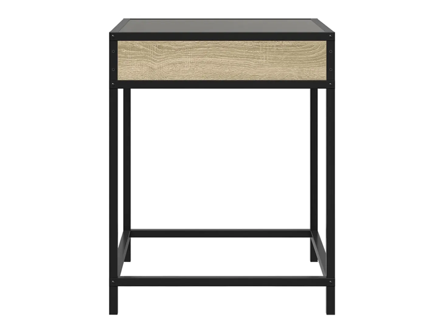 Mesa de centro con Infinity LED roble Sonoma 40x40x51 cm