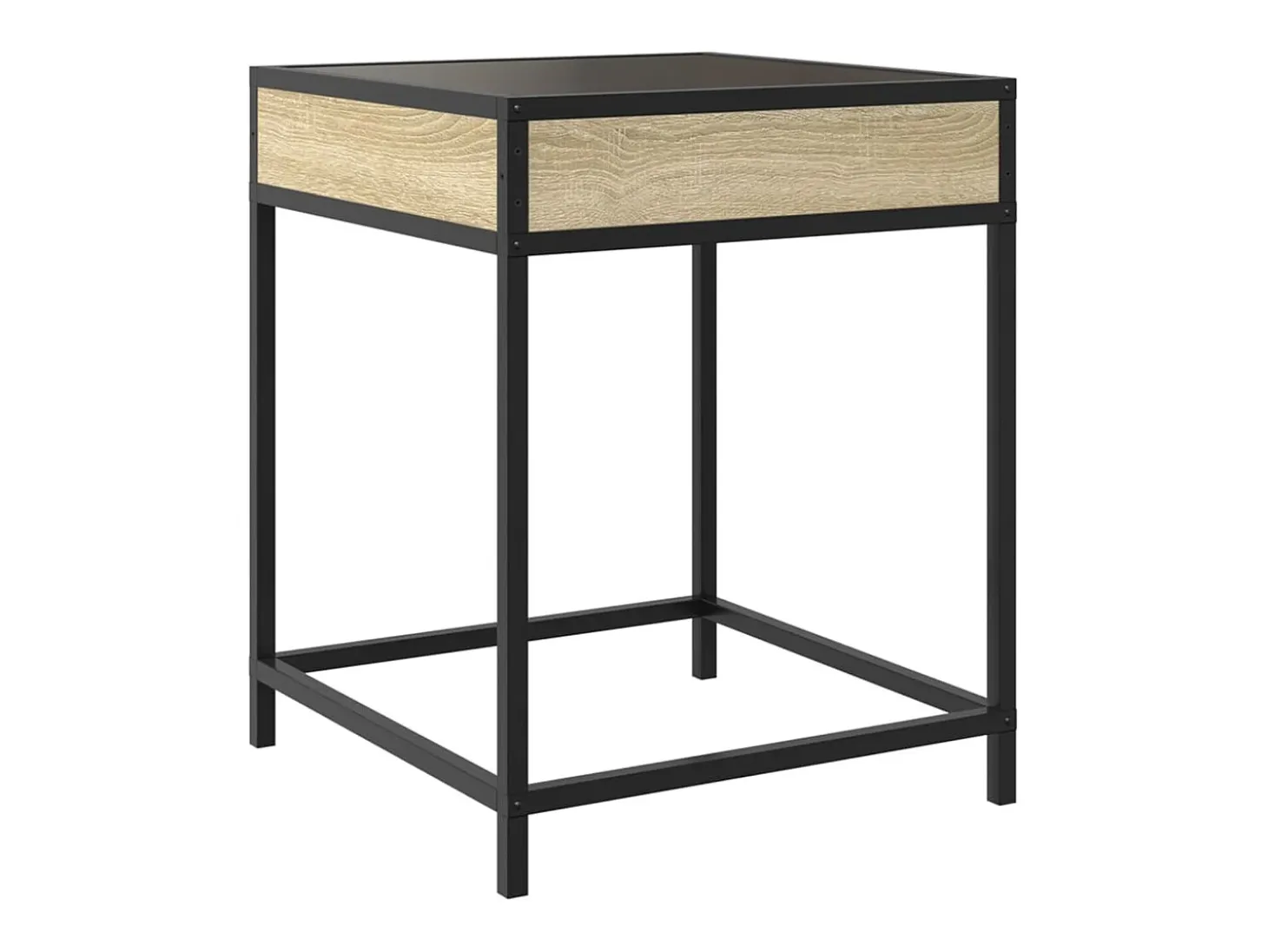 Mesa de centro con Infinity LED roble Sonoma 40x40x51 cm
