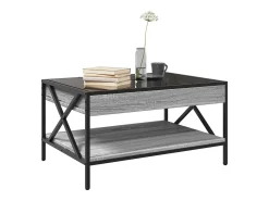 Mesa de centro con Infinity LED gris Sonoma 70x50x38 cm