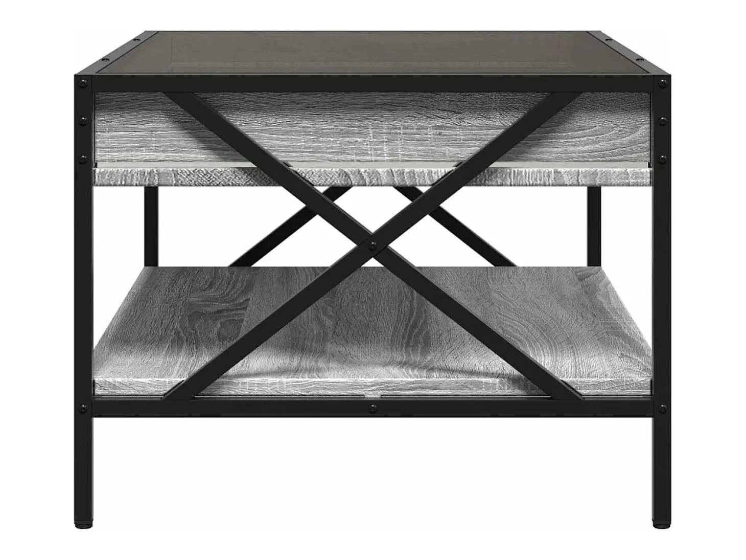 Mesa de centro con Infinity LED gris Sonoma 70x50x38 cm