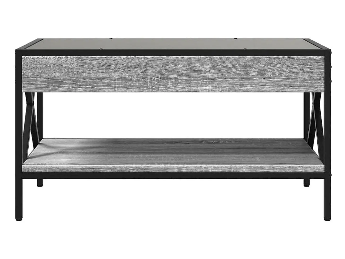 Mesa de centro con Infinity LED gris Sonoma 70x50x38 cm