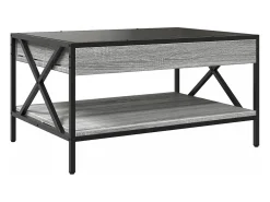 Mesa de centro con Infinity LED gris Sonoma 70x50x38 cm