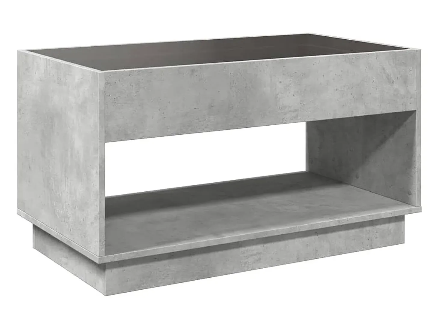 Mesa de centro con Infinity LED gris hormigón 90x50x50 cm