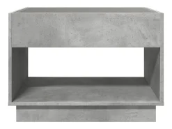 Mesa de centro con Infinity LED gris hormigón 90x50x50 cm