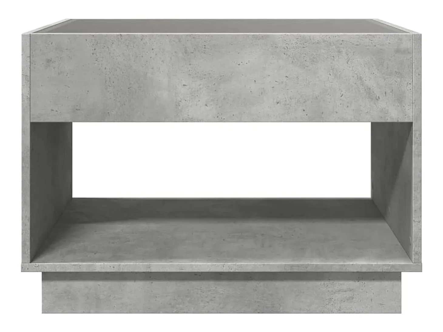 Mesa de centro con Infinity LED gris hormigón 90x50x50 cm