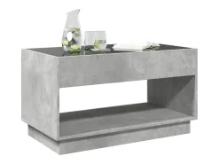 Mesa de centro con Infinity LED gris hormigón 90x50x50 cm