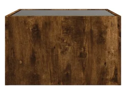 Mesa de centro con Infinity LED roble ahumado 50x50x30 cm