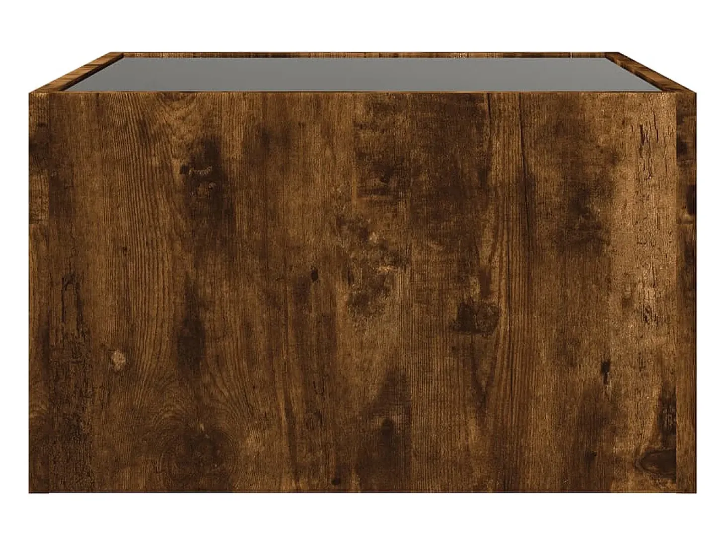 Mesa de centro con Infinity LED roble ahumado 50x50x30 cm