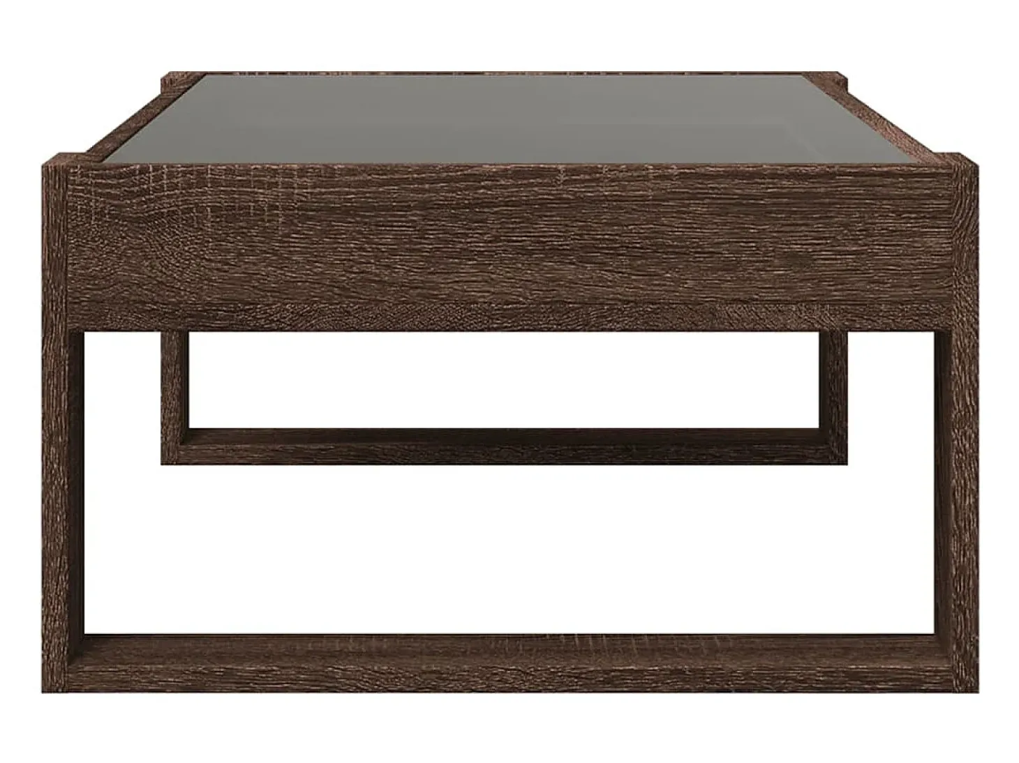 Mesa de centro con Infinity LED marrón roble 90x53x30 cm