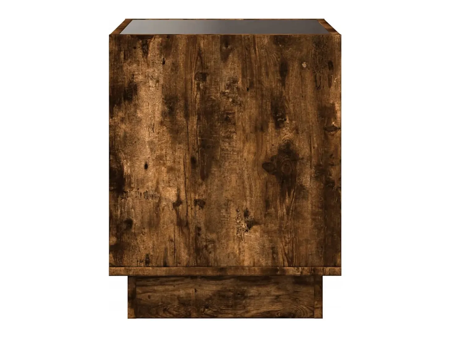 Mesa de centro con Infinity LED roble ahumado 50x50x50 cm