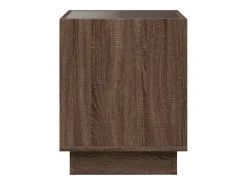 Mesa de centro con Infinity LED marrón roble 40x40x50 cm