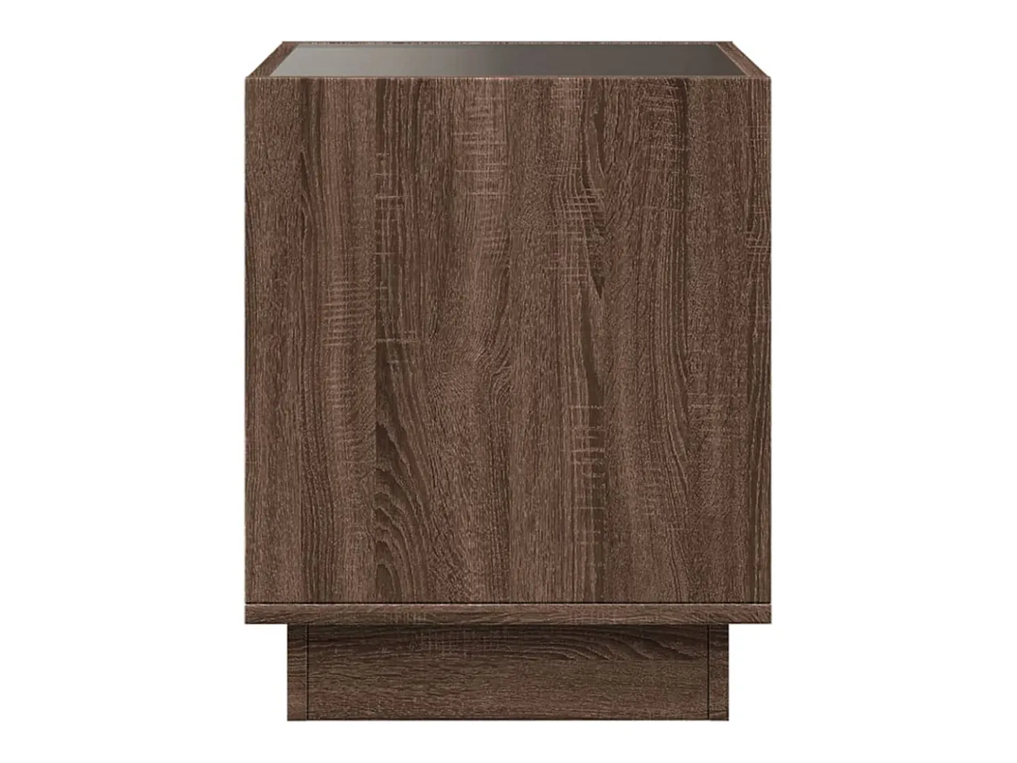Mesa de centro con Infinity LED marrón roble 40x40x50 cm