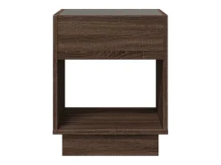 Mesa de centro con Infinity LED marrón roble 40x40x50 cm