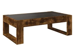 Mesa de centro con Infinity LED roble ahumado 90x53x30 cm