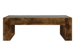 Mesa de centro con Infinity LED roble ahumado 90x53x30 cm