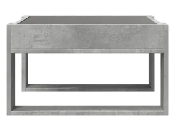 Mesa de centro con Infinity LED gris hormigón 50x53x30 cm