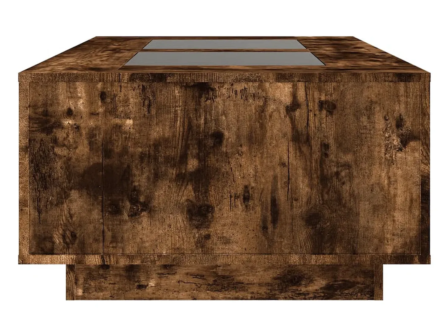 Mesa de centro con Infinity LED roble ahumado 116x69x40 cm