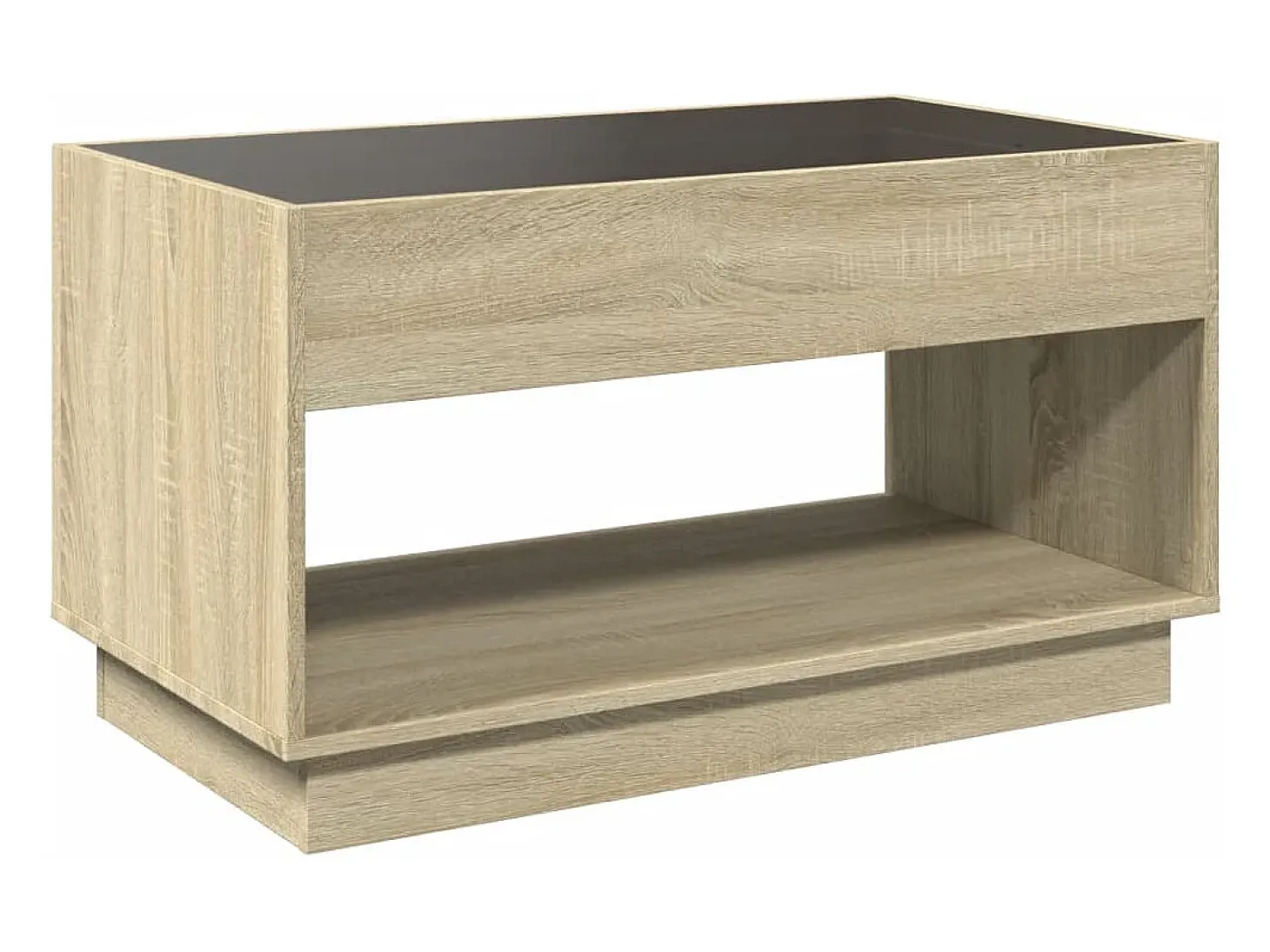 Mesa de centro con Infinity LED roble Sonoma 90x50x50 cm
