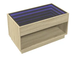 Mesa de centro con Infinity LED roble Sonoma 90x50x50 cm