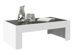 Mesa de centro con Infinity LED blanco 90x50x30 cm