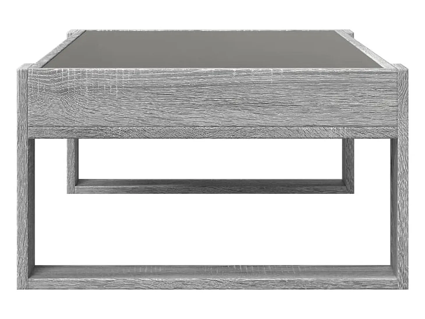 Mesa de centro con Infinity LED gris Sonoma 90x53x30 cm