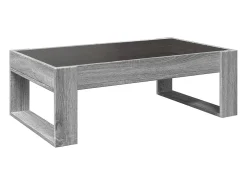 Mesa de centro con Infinity LED gris Sonoma 90x53x30 cm