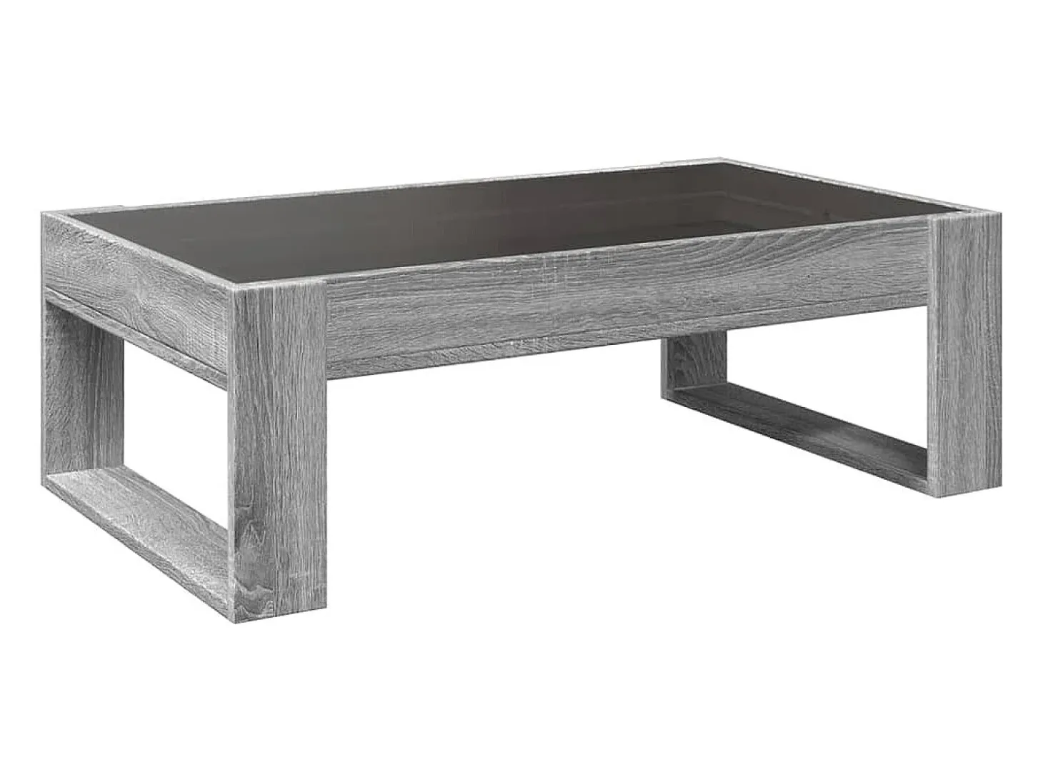 Mesa de centro con Infinity LED gris Sonoma 90x53x30 cm
