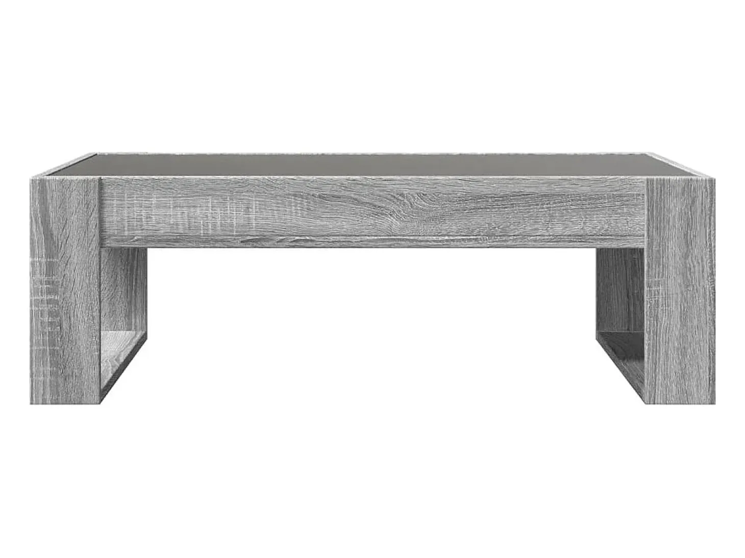 Mesa de centro con Infinity LED gris Sonoma 90x53x30 cm