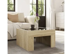 Mesa de centro con Infinity LED roble Sonoma 50x50x30 cm