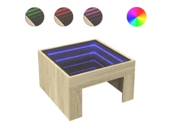 Mesa de centro con Infinity LED roble Sonoma 50x50x30 cm