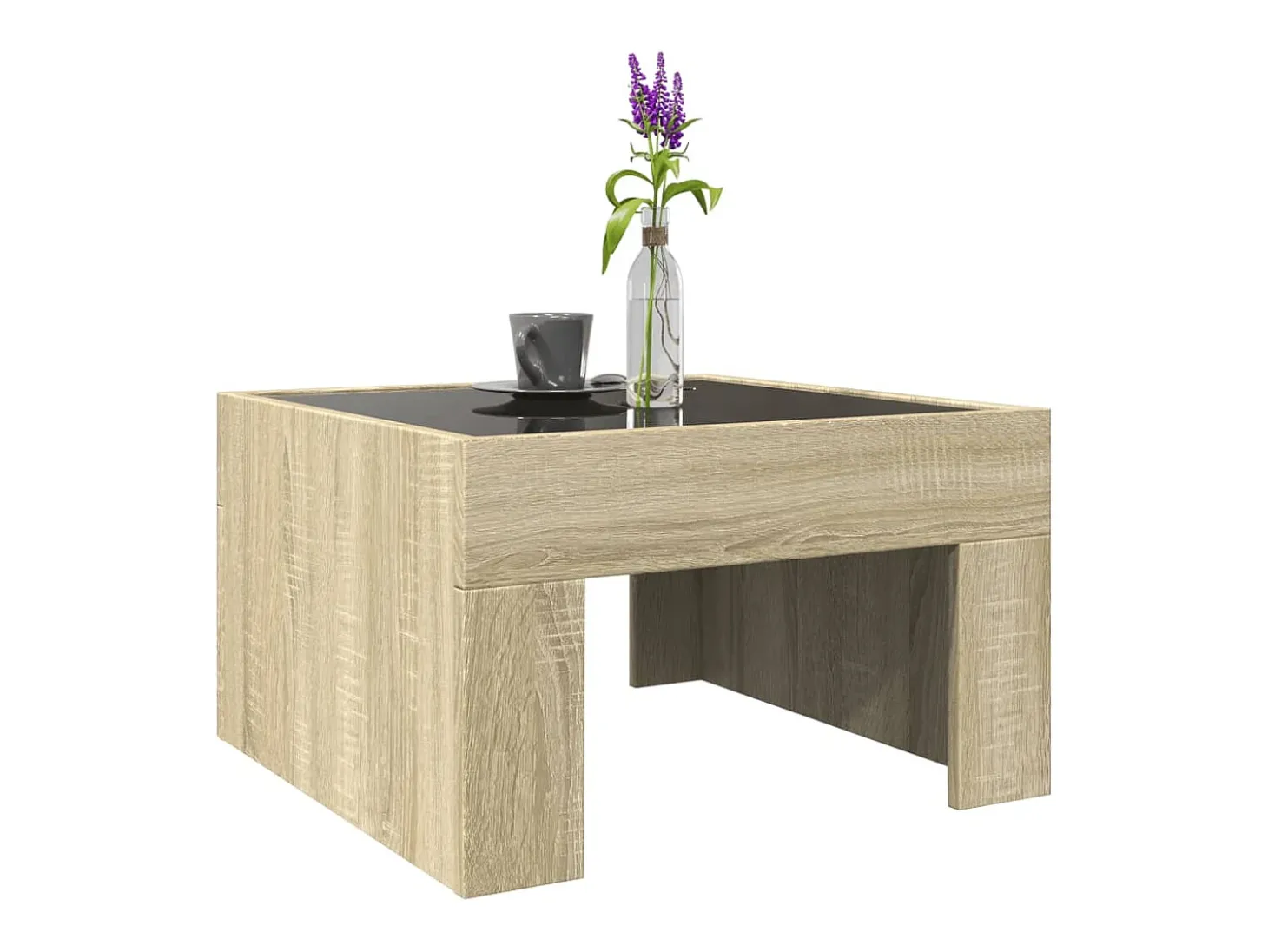 Mesa de centro con Infinity LED roble Sonoma 50x50x30 cm