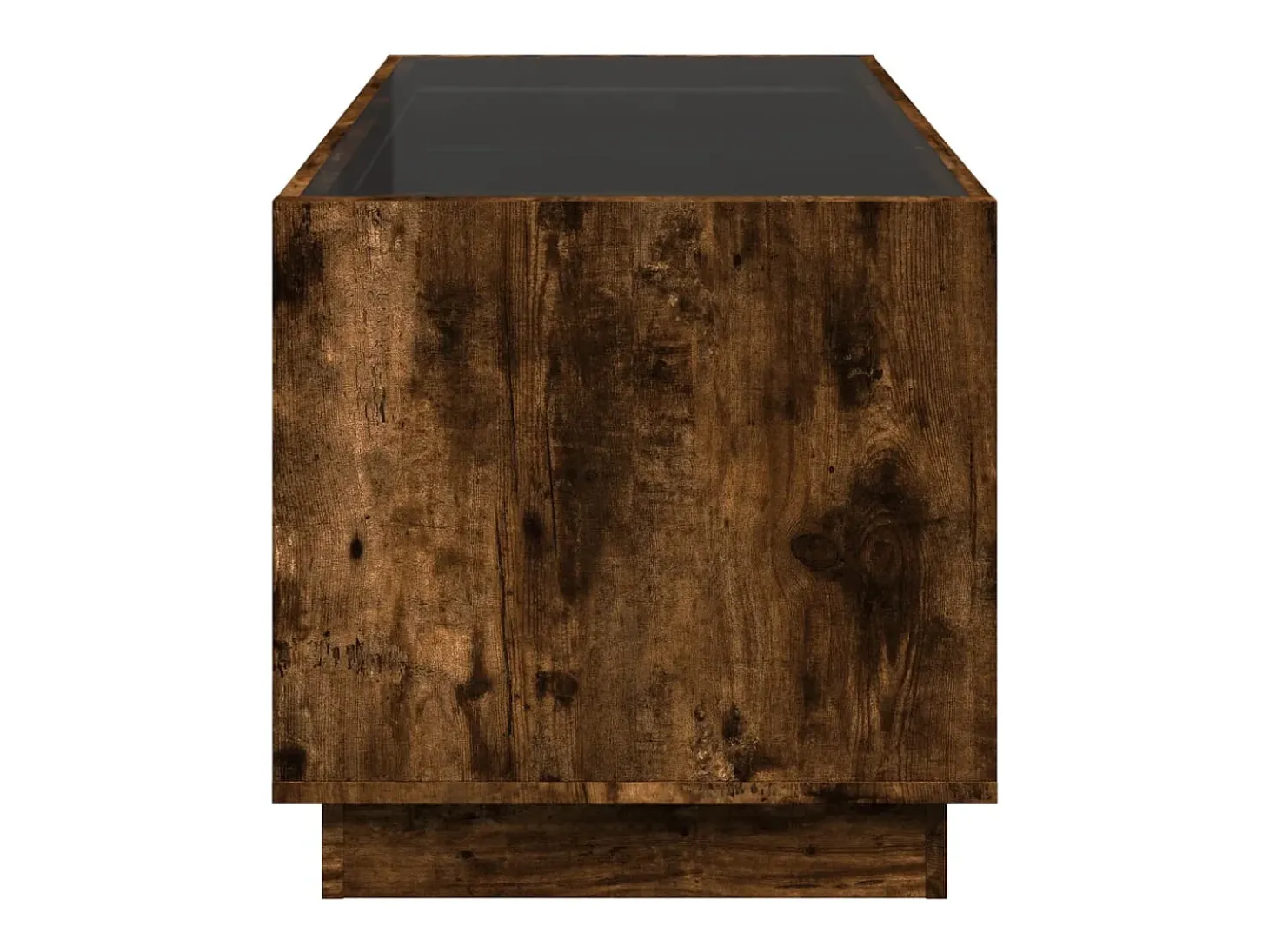 Mesa de centro con Infinity LED roble ahumado 70x50x50 cm