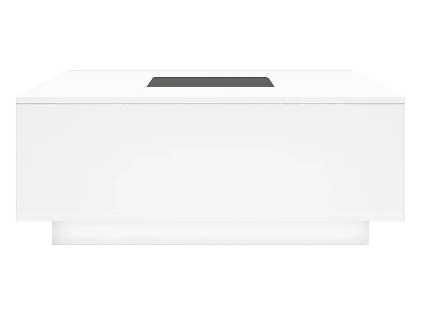 Mesa de centro con LED Infinity blanca 100x100x40 cm