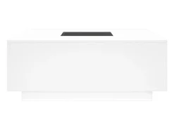 Mesa de centro con LED Infinity blanca 100x100x40 cm